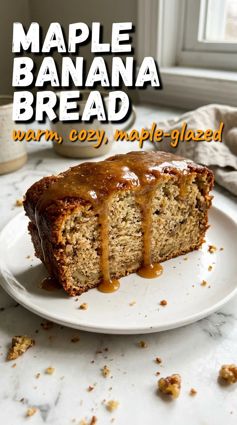 Slice of banana bread on a plate