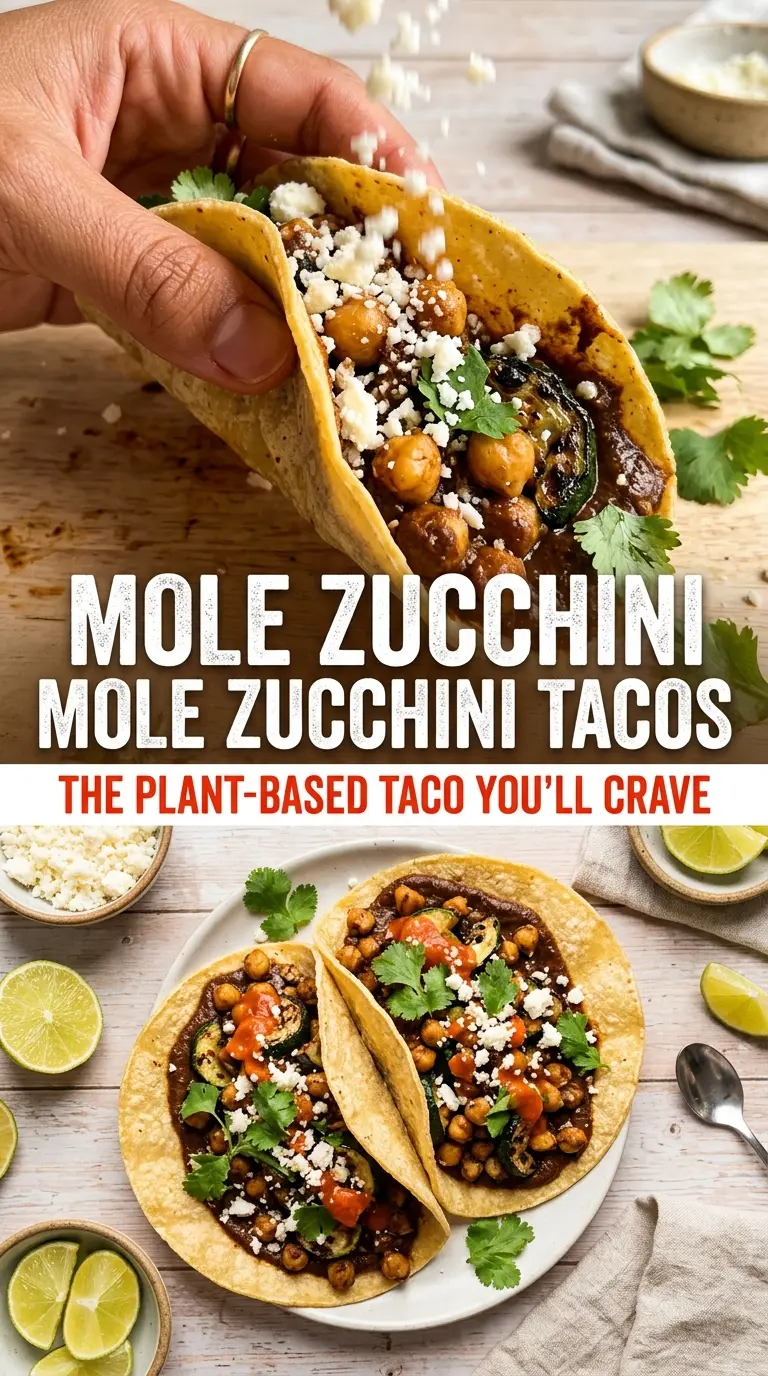 Mole-Spiced Chickpea and Grilled Zucchini Tacos charred smoky colorful