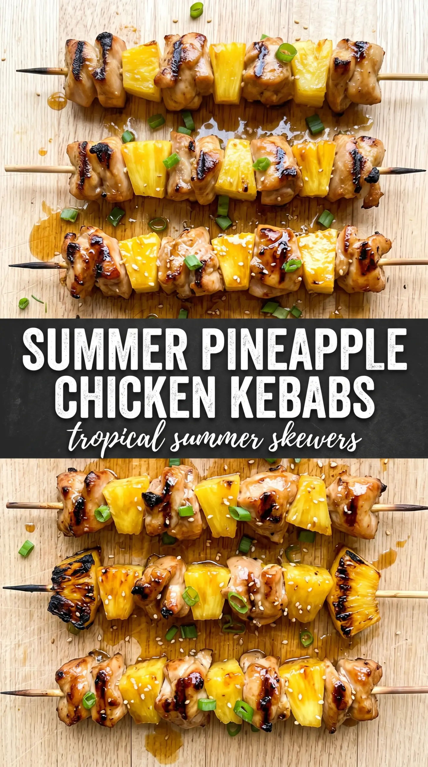Pineapple Chicken Kebabs colorful grilled skewers