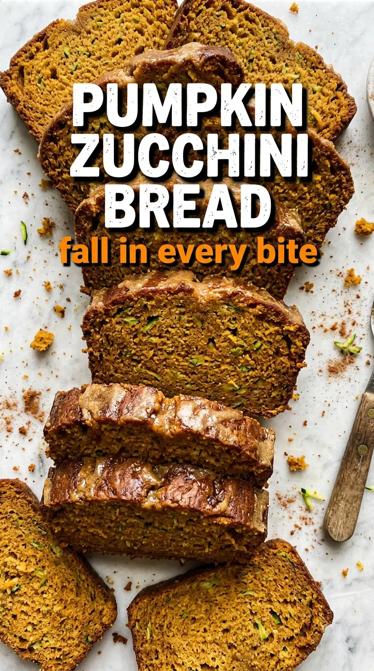 Pumpkin zucchini bread moist spiced crackled