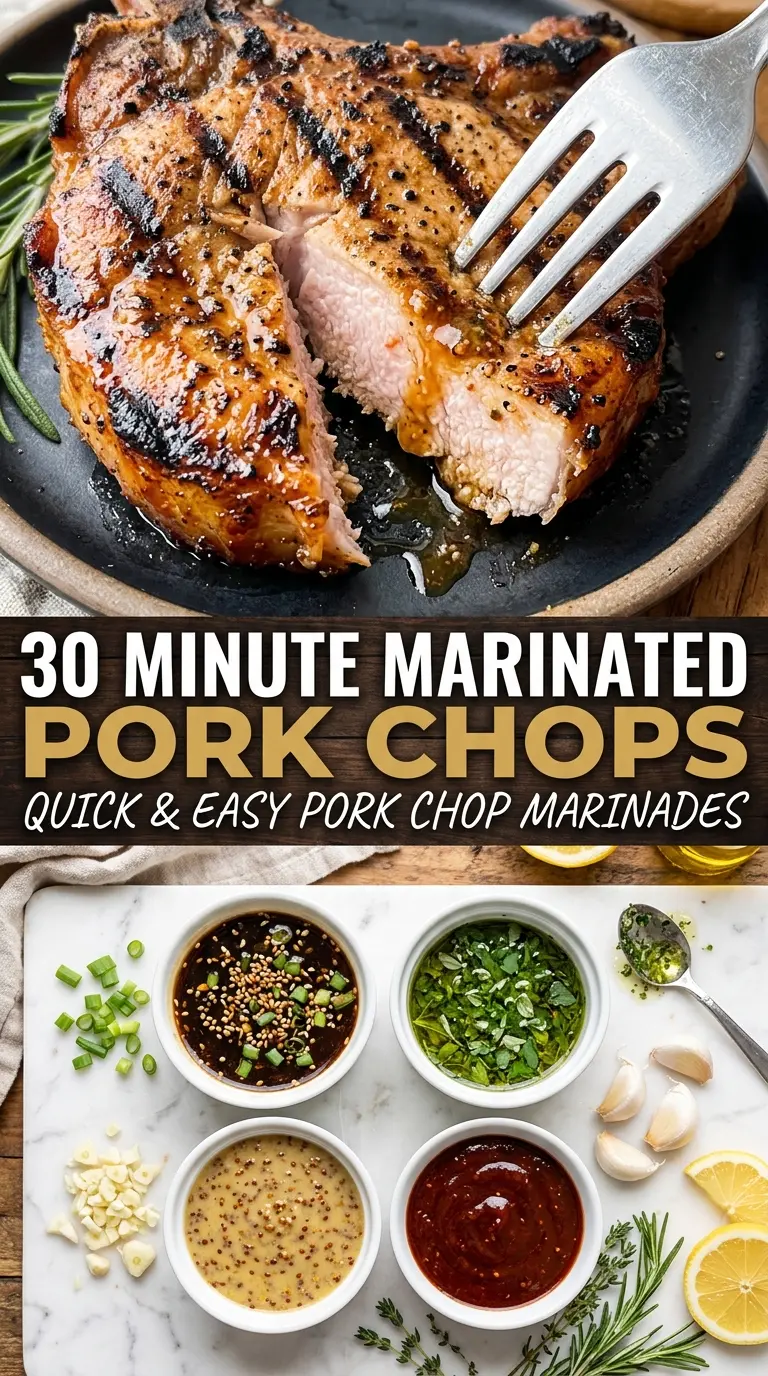 Quick & Easy Pork Chop Marinades grilled juicy herb-marinated