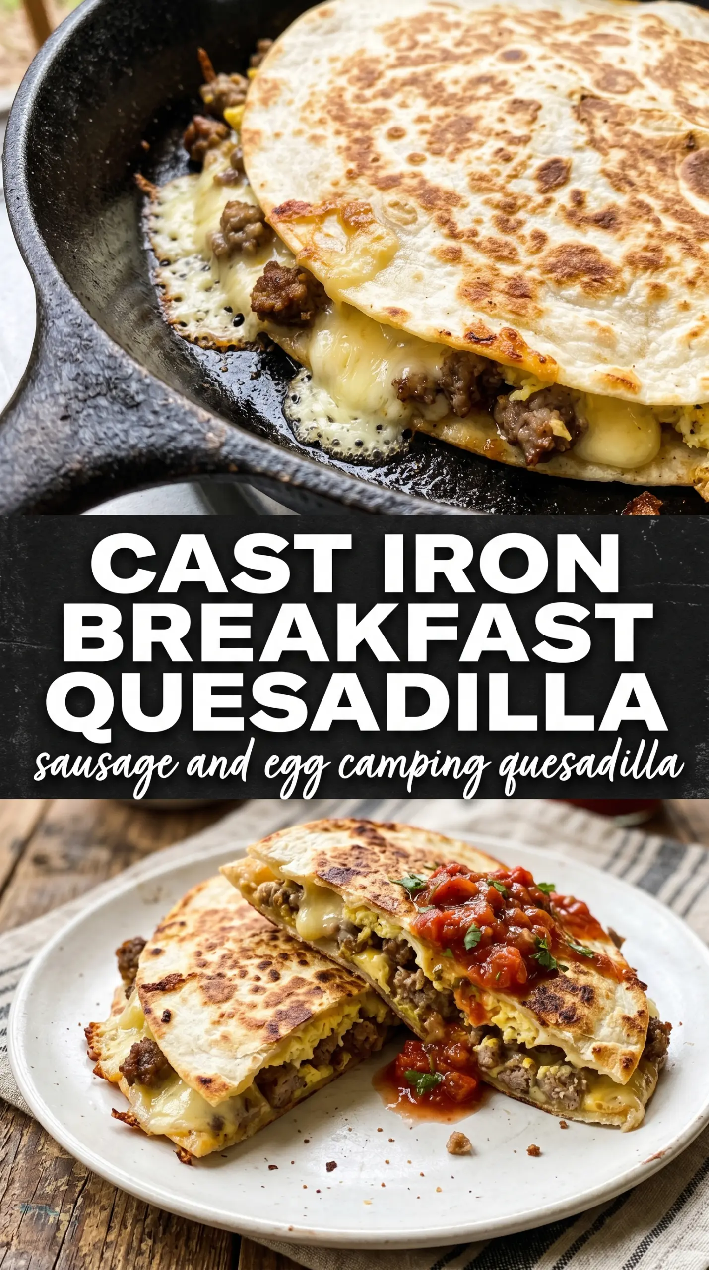 Sausage and egg breakfast quesadilla cheesy breakfast wedges