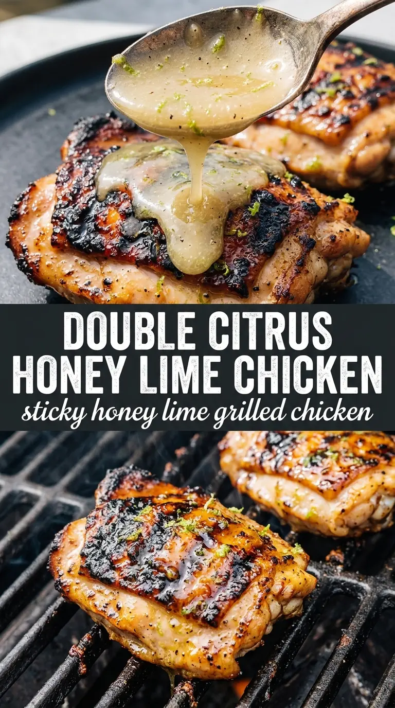 Sticky Honey Lime Grilled Chicken, glossy glaze, citrusy grilled chicken