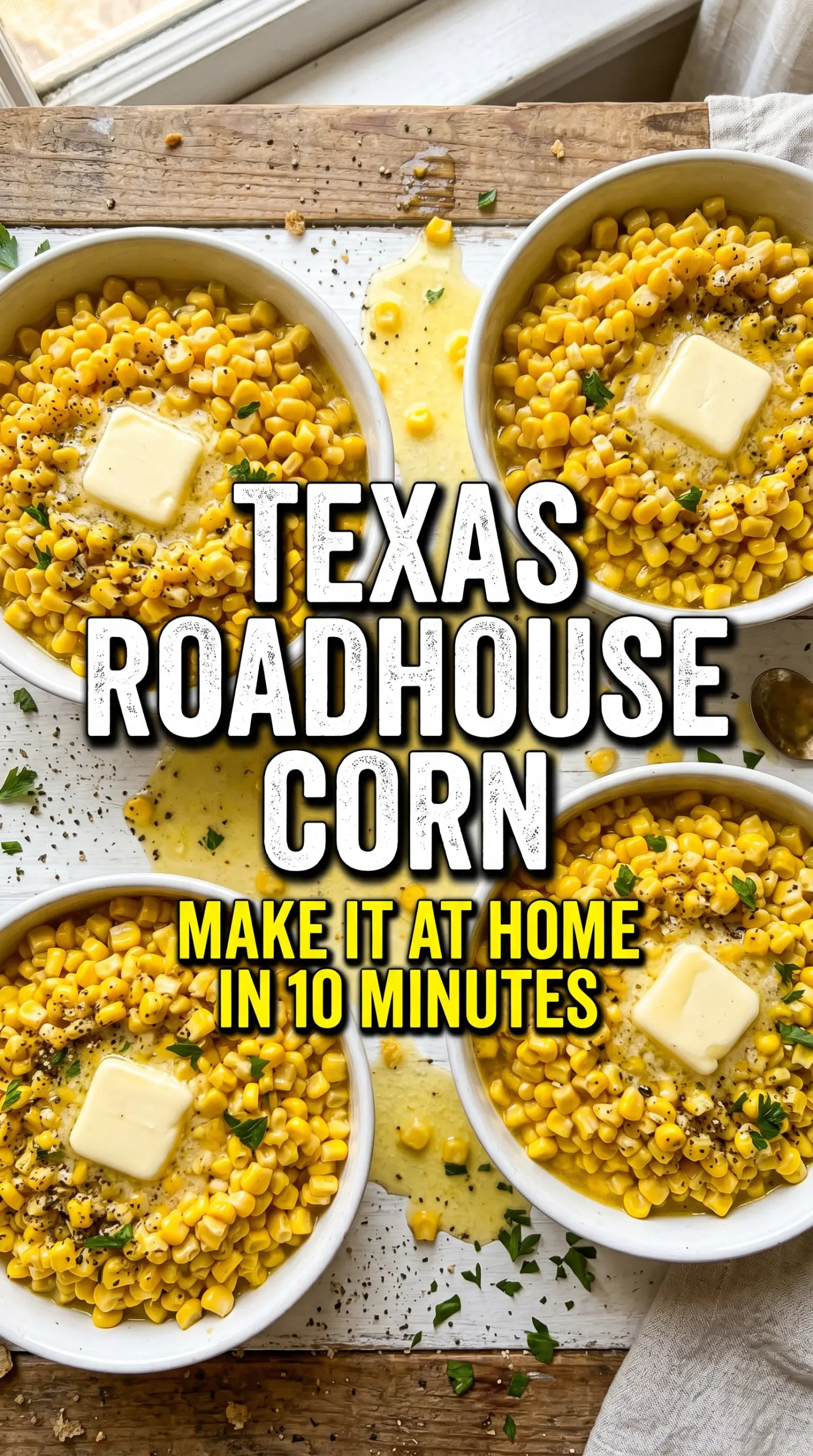 Cooked corn on the cob with toppings