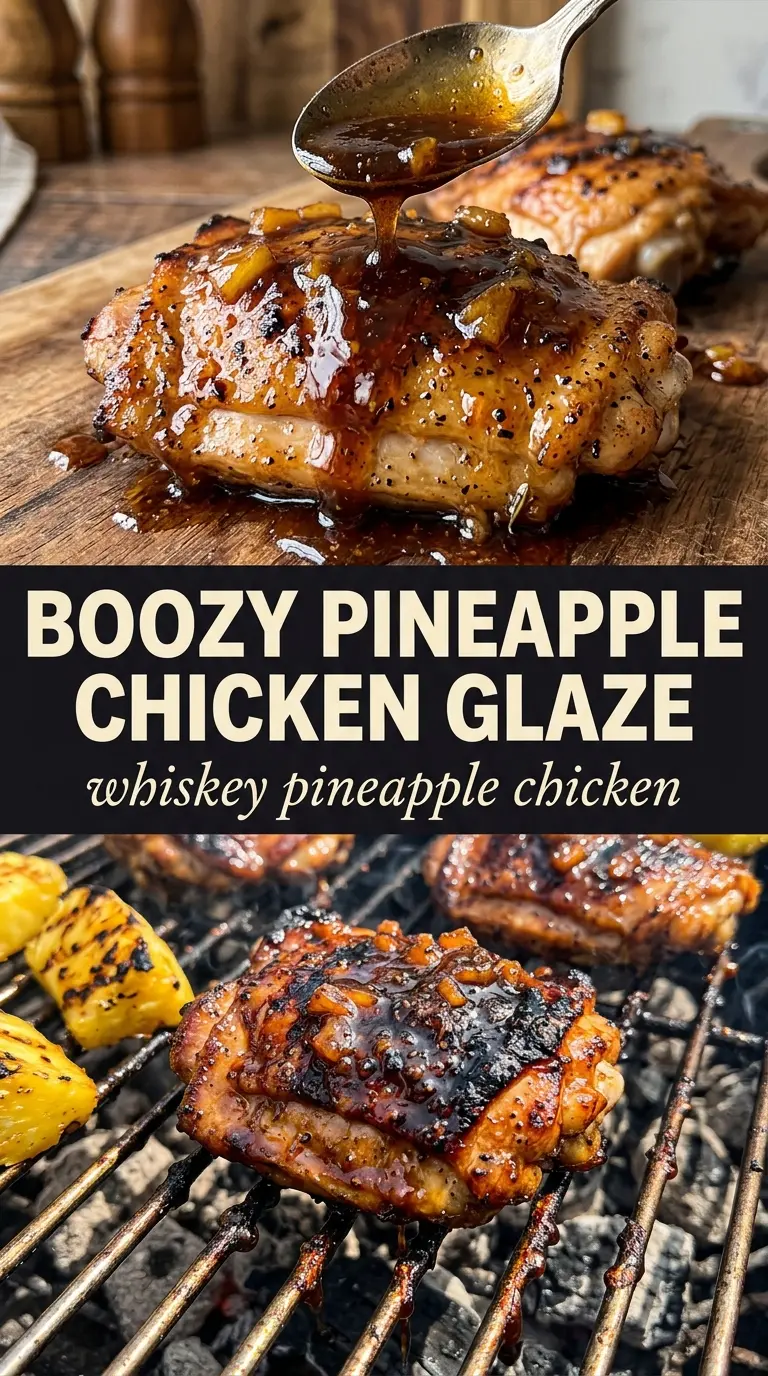 Whiskey Pineapple Chicken sweet smoky grilled