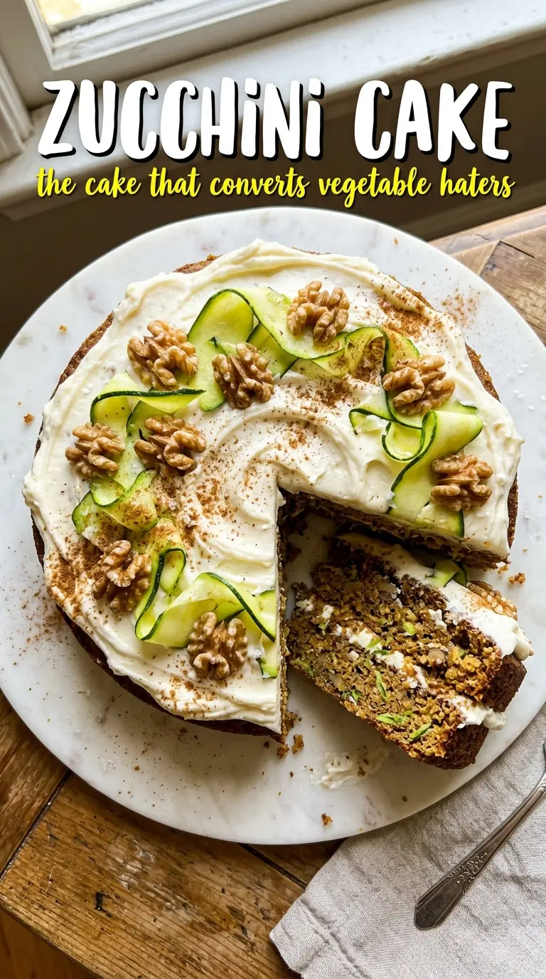 zucchini cake cream cheese frosting spiced moist