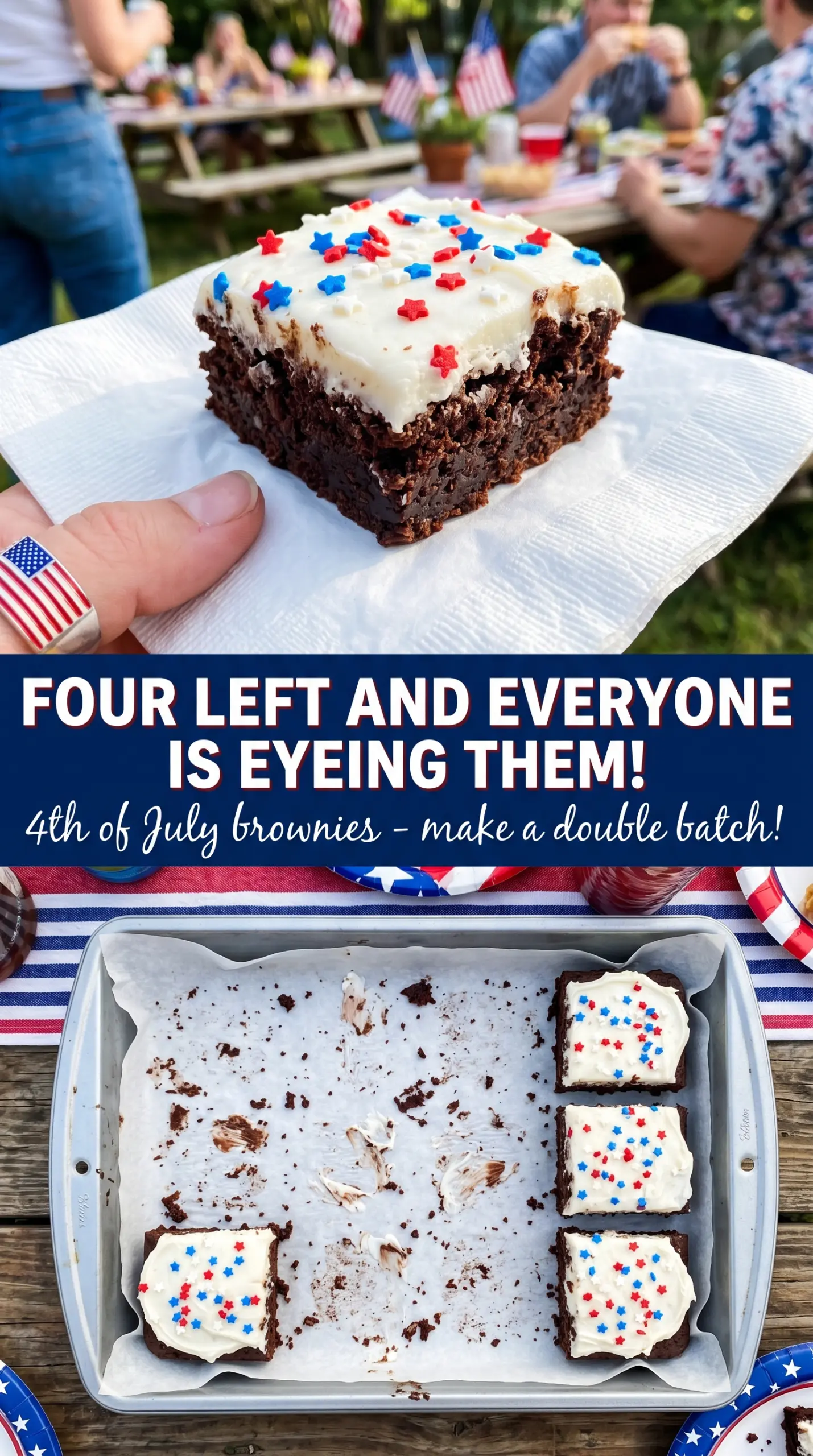 4th of July brownies patriotic red white blue