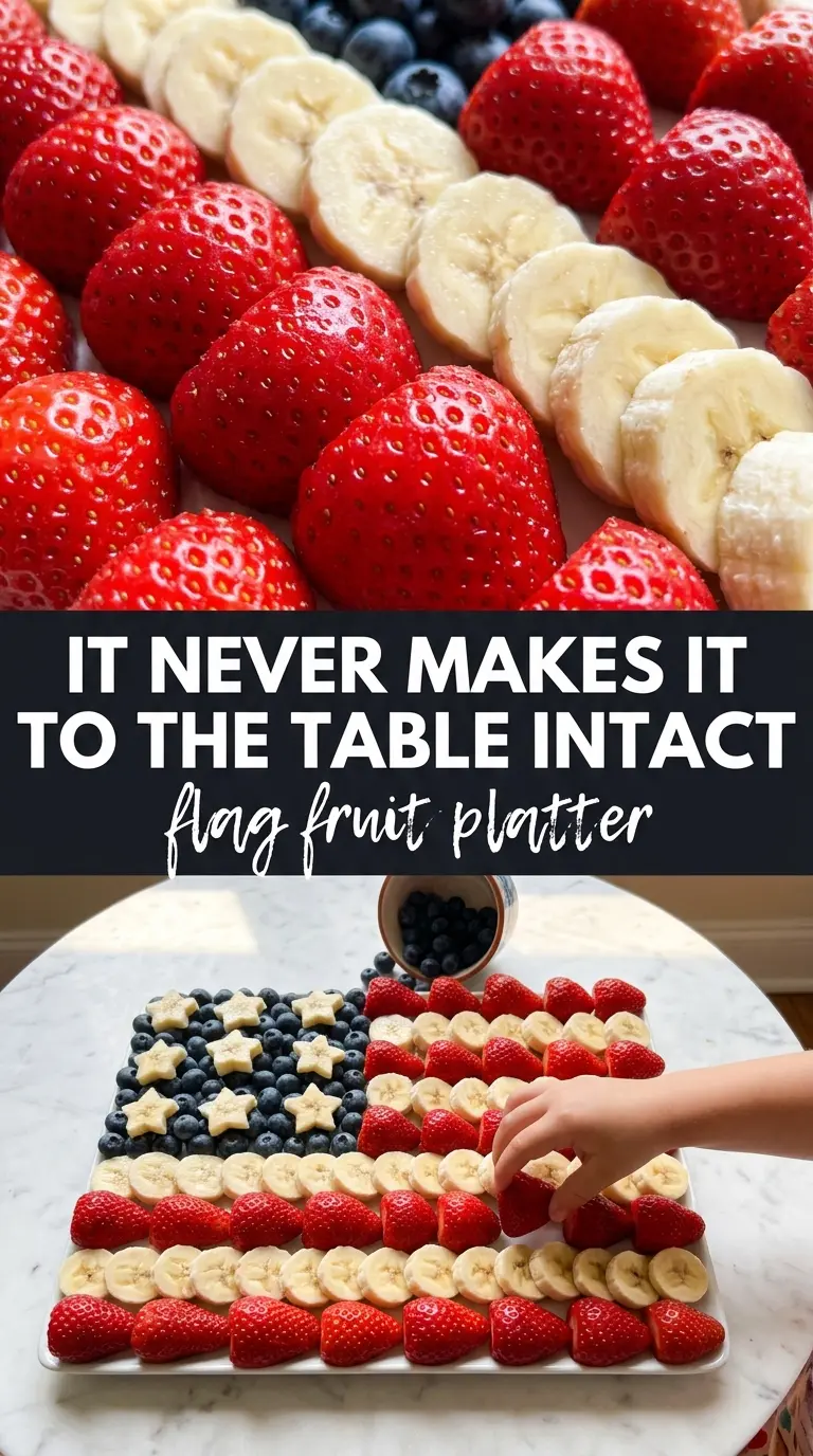 American Flag Fruit Platter red white blue fruit