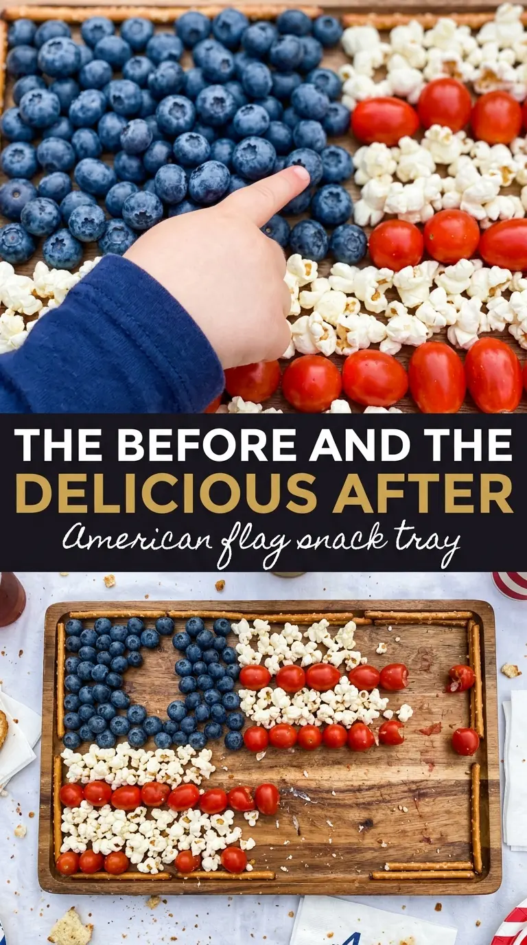 American Flag Snack Tray patriotic red white blue