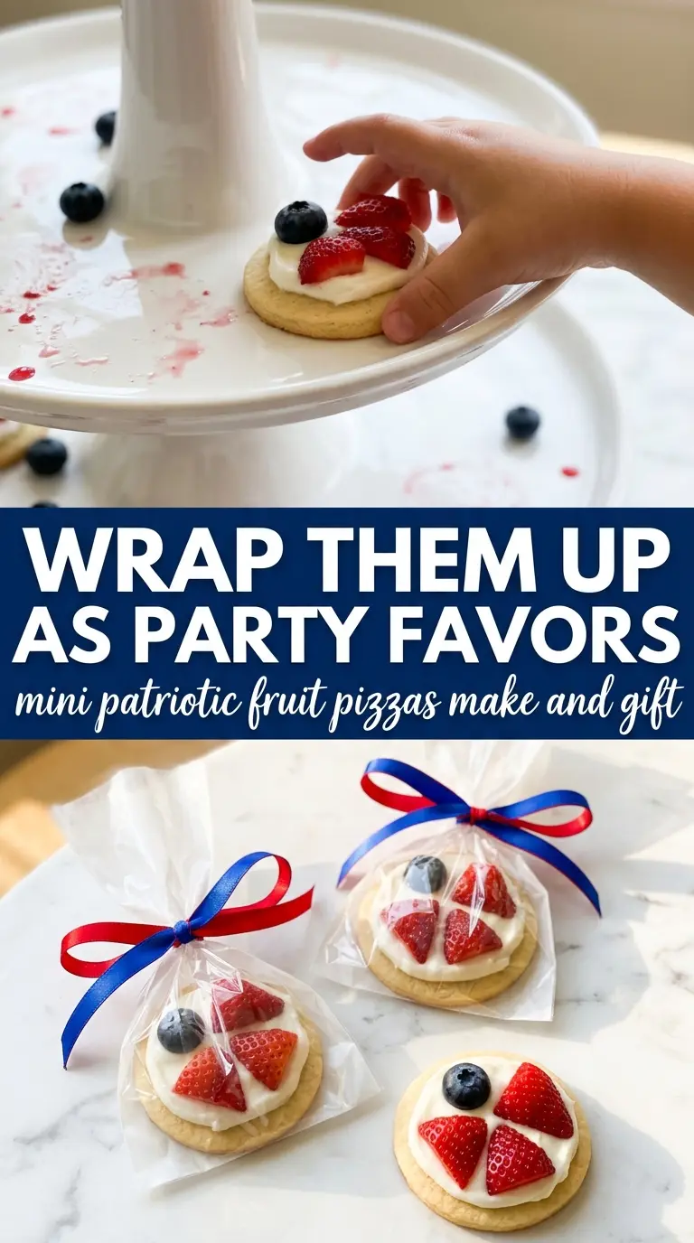 Mini Patriotic Fruit Pizzas sweet berries cream cheese