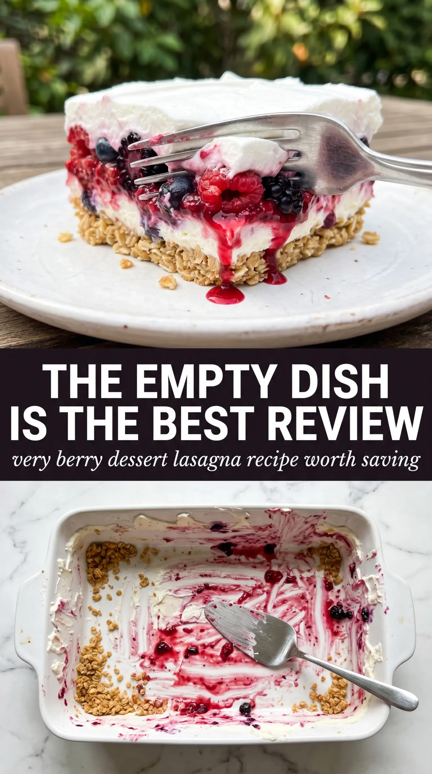 Very Berry Dessert Lasagna layered berry dessert