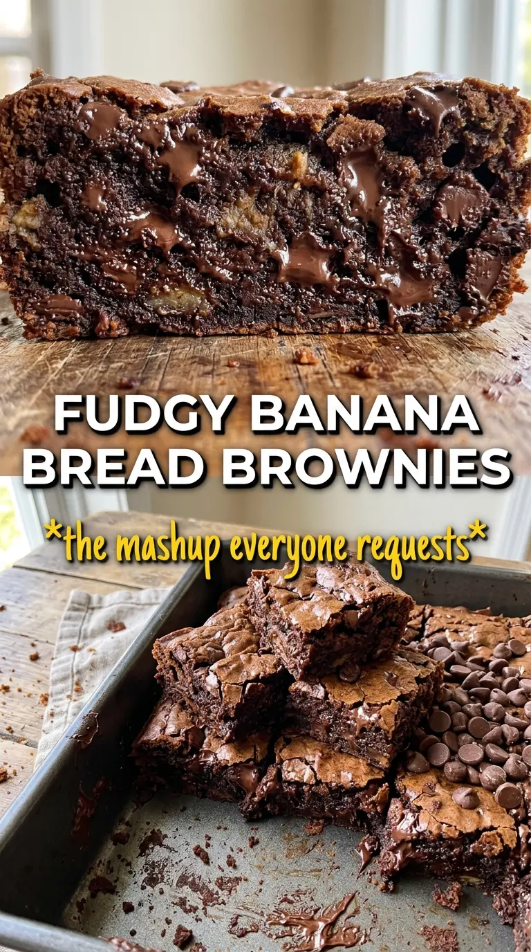 Banana Bread Brownies fudgy chocolate-chip glazed