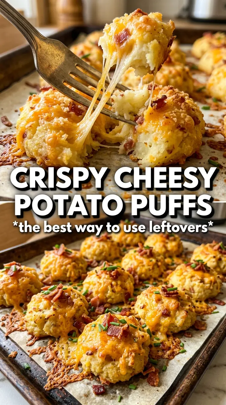 Cheesy Mashed Potato Puffs golden crispy cheesy