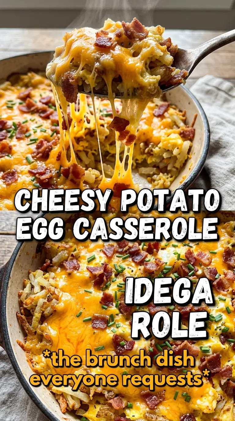 Cheesy Potato Breakfast Casserole golden cheesy hearty