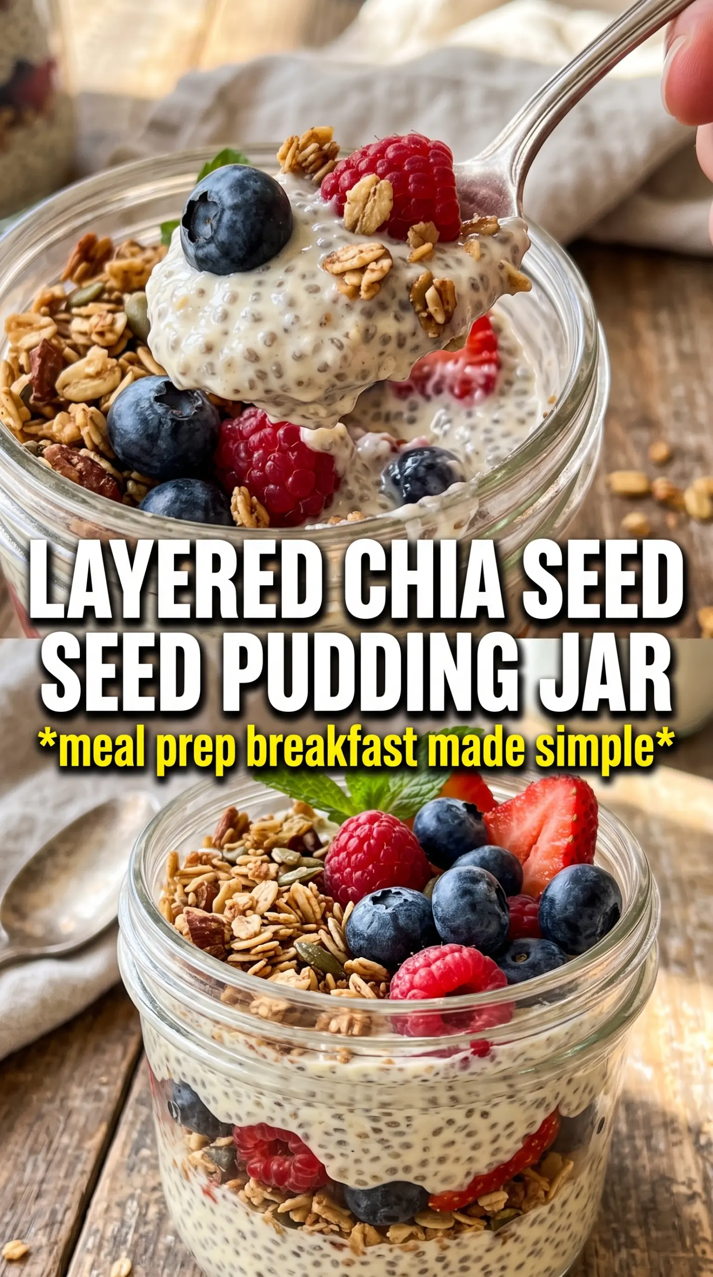 Chia Seed Pudding creamy vanilla layered