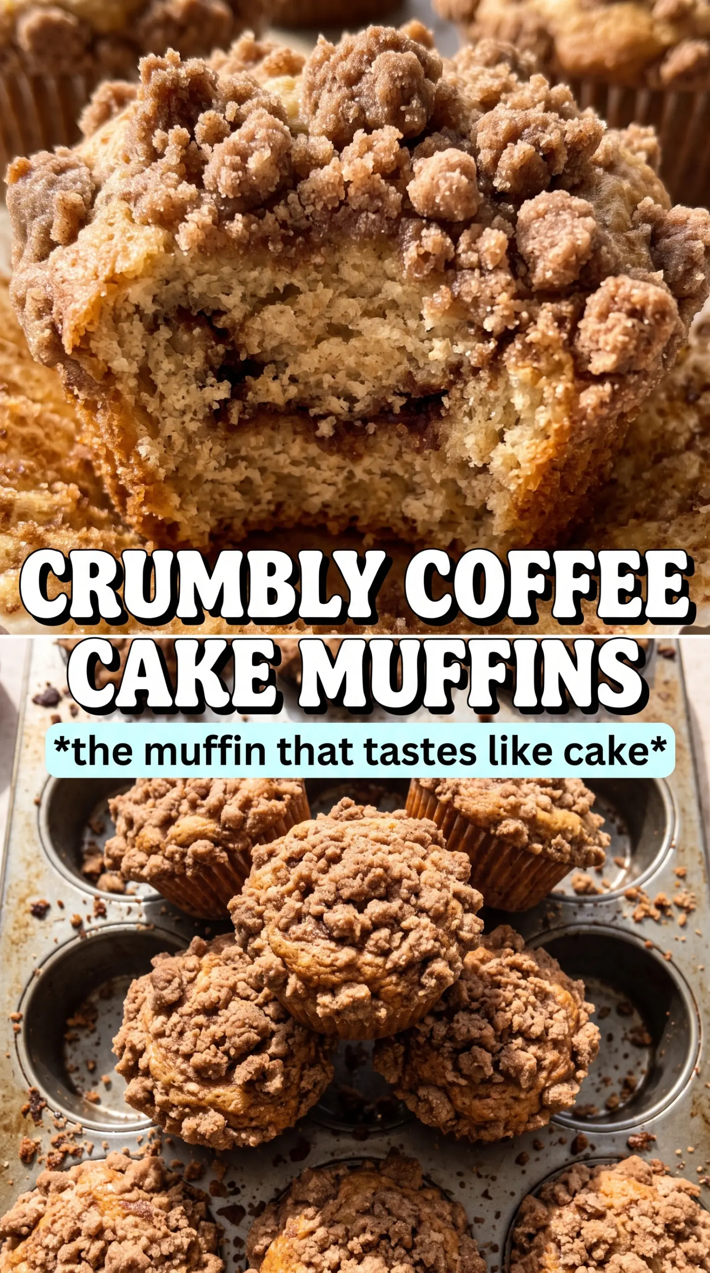 Coffee cake muffins cinnamon streusel bakery-style
