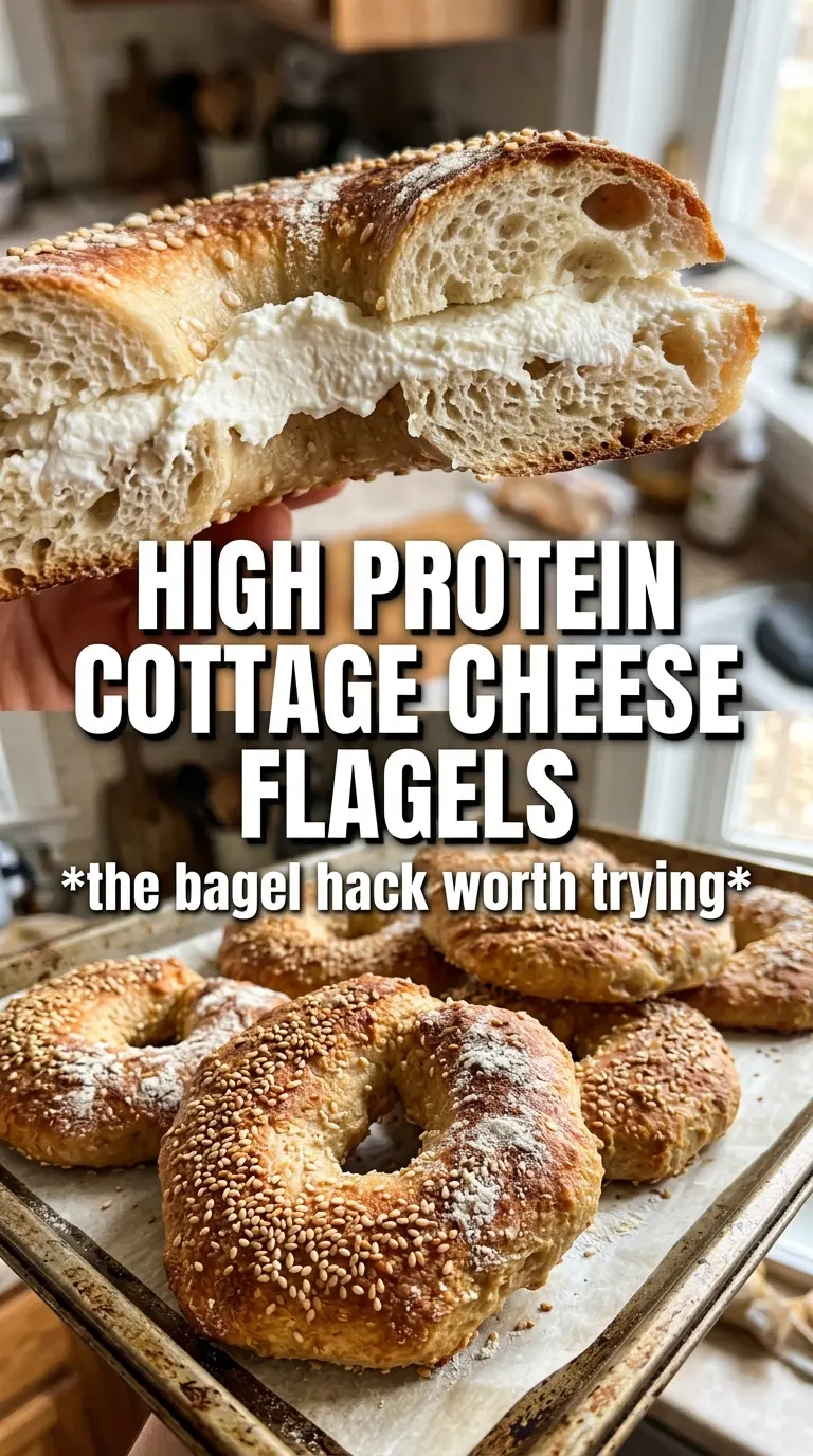 Cottage cheese flagels golden chewy sesame
