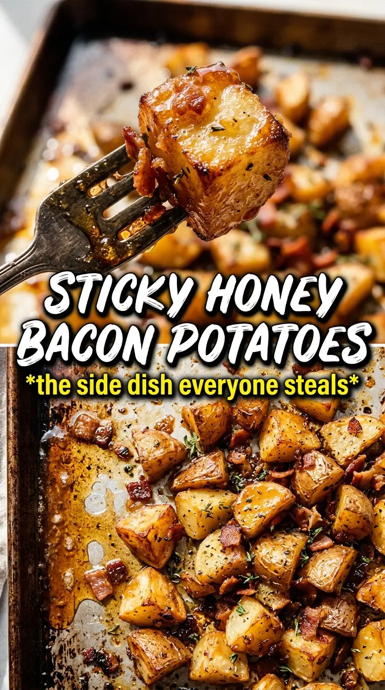 Honey Bacon Roasted Potatoes crispy caramelized smoky