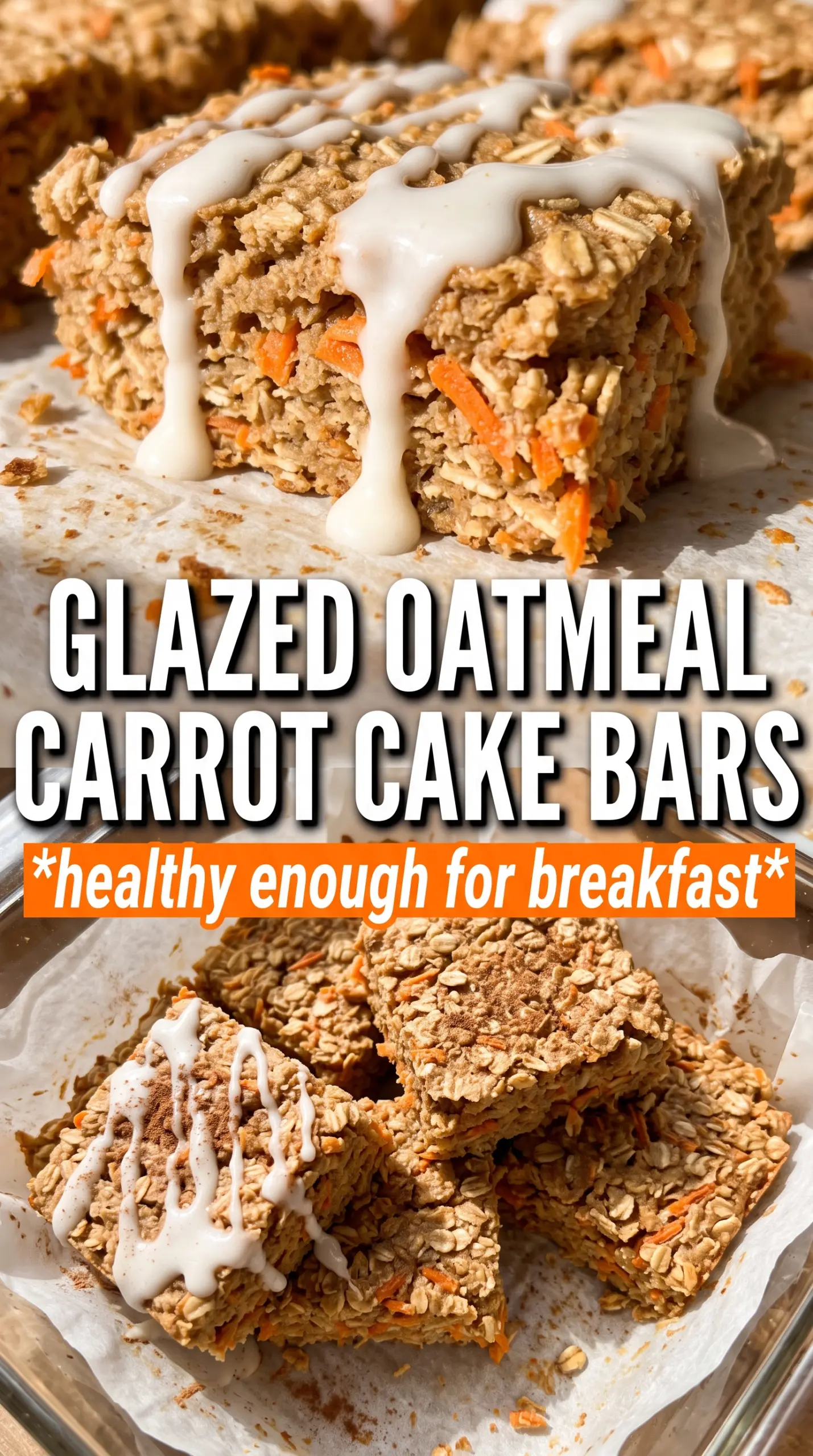 Oatmeal Carrot Cake moist spiced drizzle