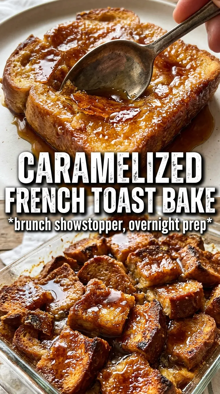 Overnight Crème Brûlée French Toast caramelized brioche custard