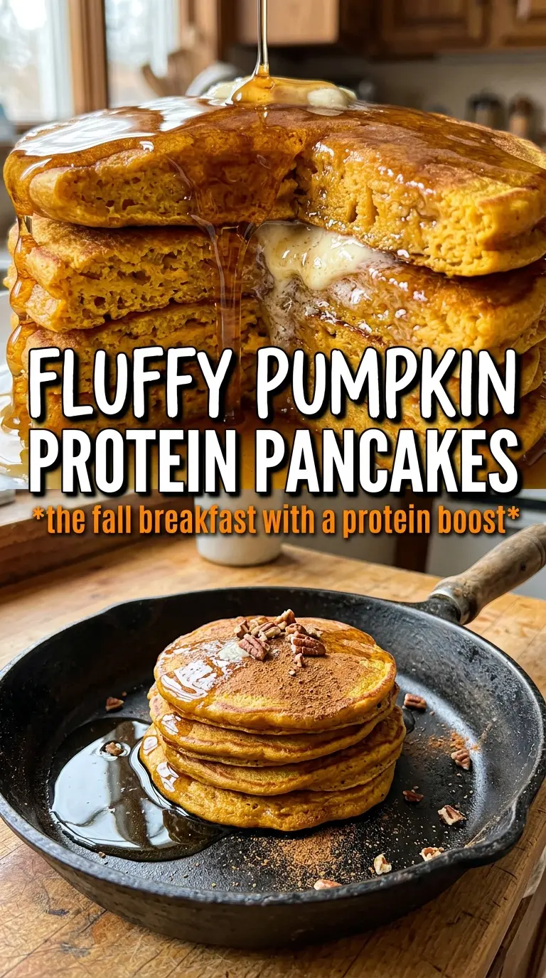 Pumpkin cottage cheese pancakes fluffy golden stacked