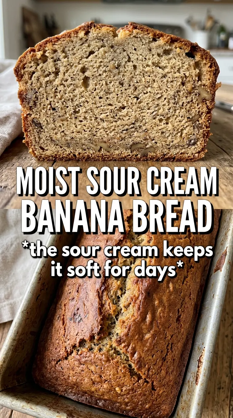sour cream banana bread moist golden tender