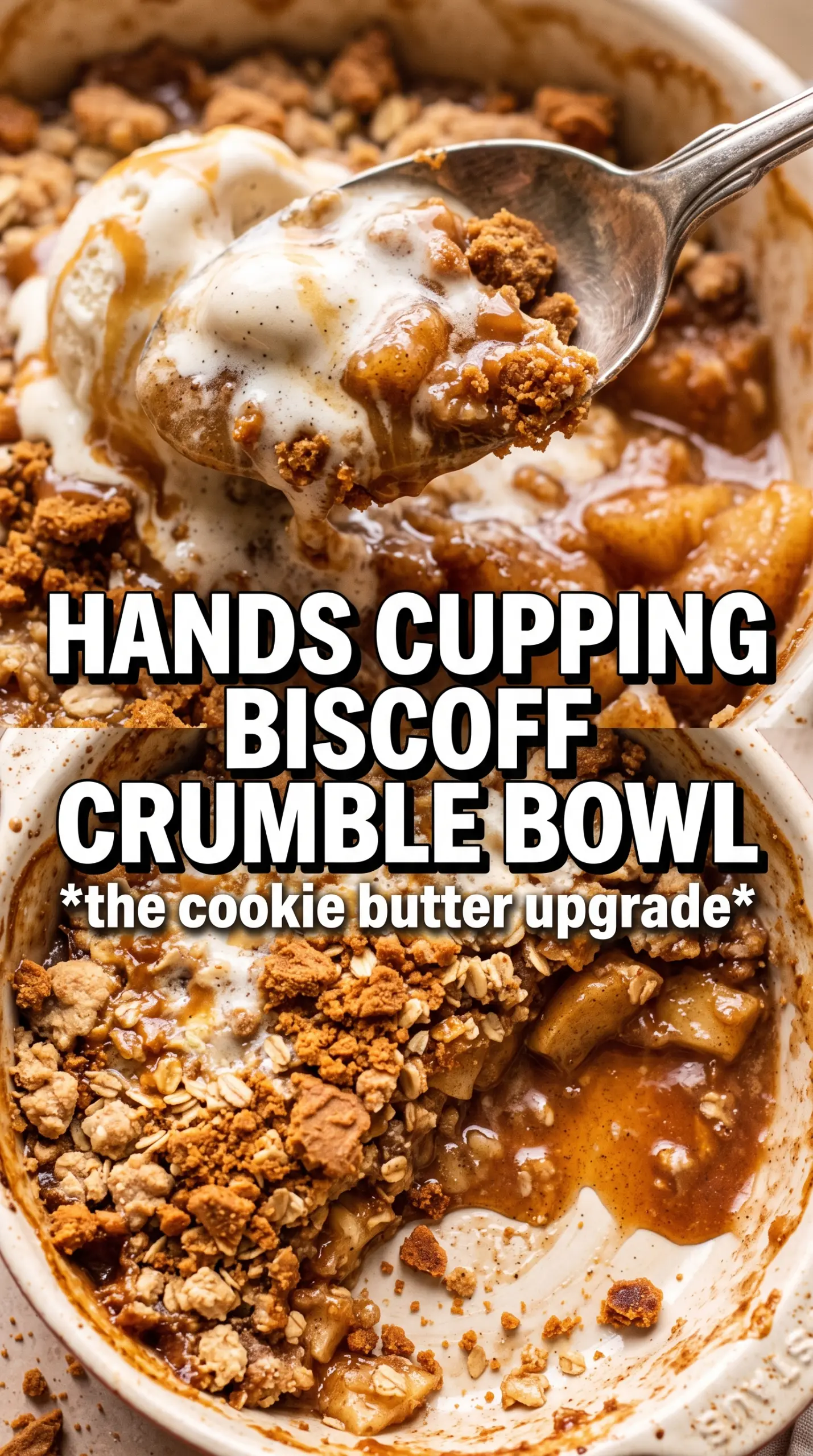 Biscoff Apple Crumble golden spiced cozy