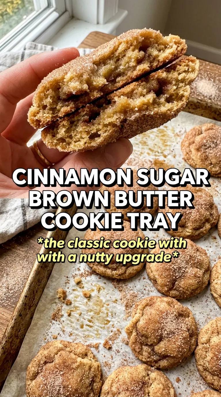 Brown Butter Snickerdoodles crinkled cinnamon-sugar