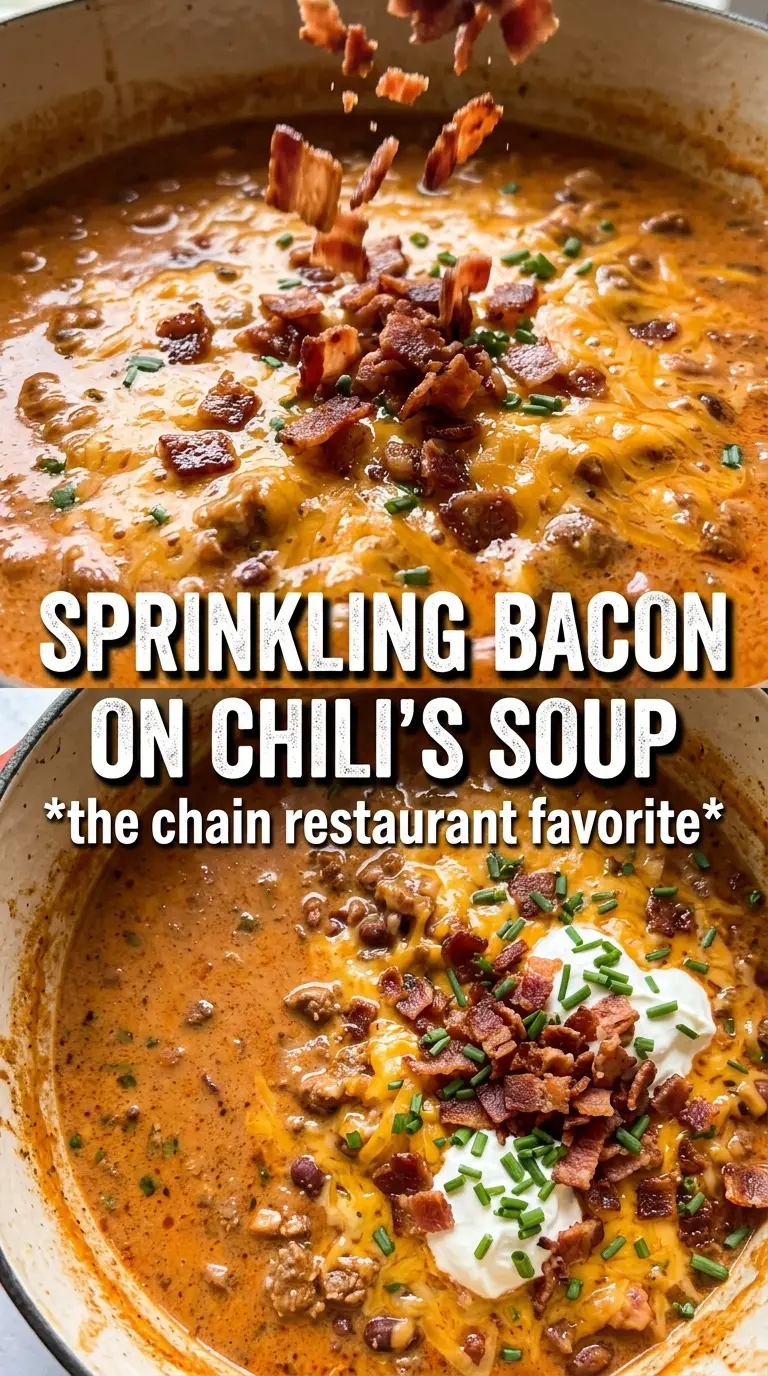 Copycat Chili's Baked Potato Soup loaded creamy bacon cheddar