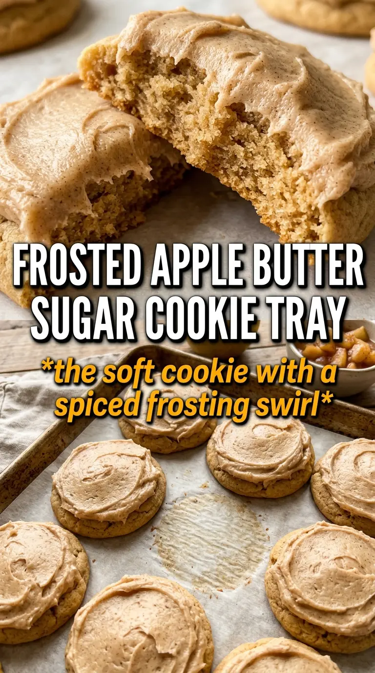 Frosted Apple Butter Sugar Cookies soft spiced frosted