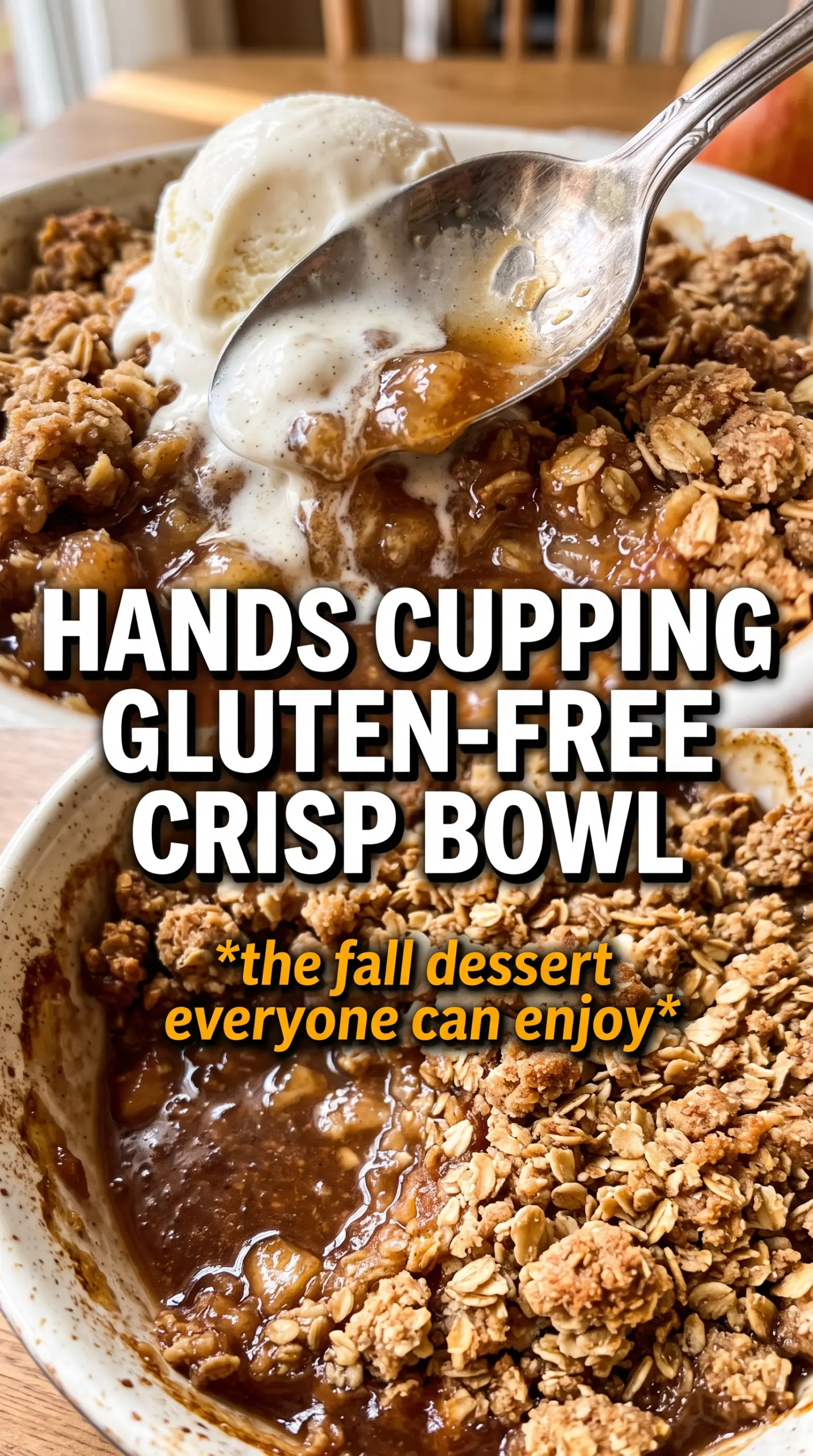 Gluten-Free Apple Crisp golden oat crumble