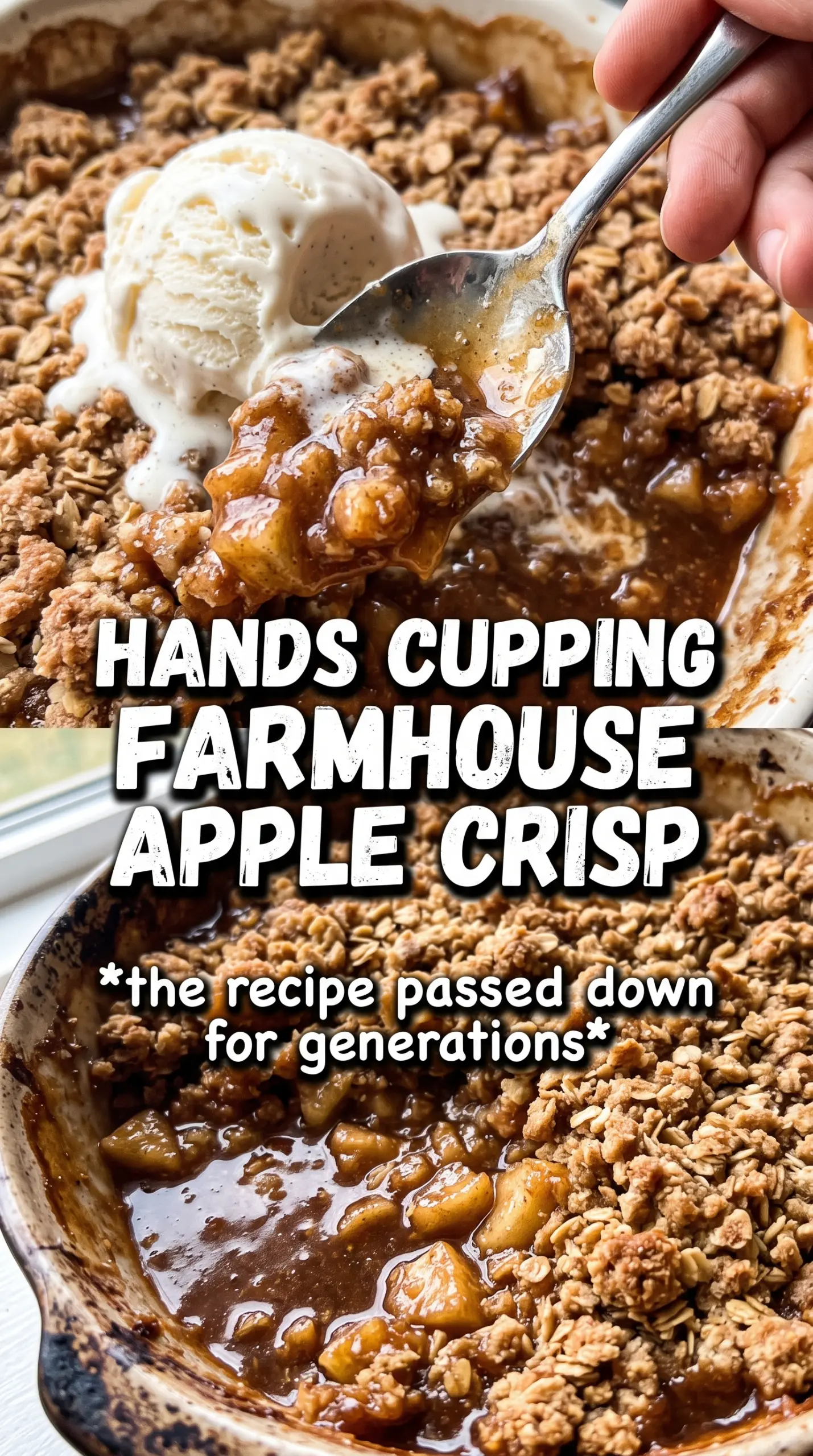 Hickory Bridge Farm Apple Crisp, buttery crumble, caramelized apples