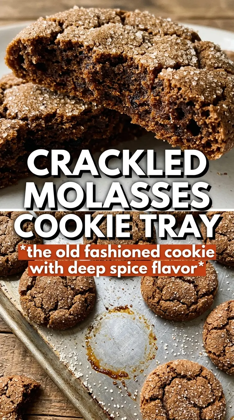 Molasses Cookies crinkled sugar-sparkled