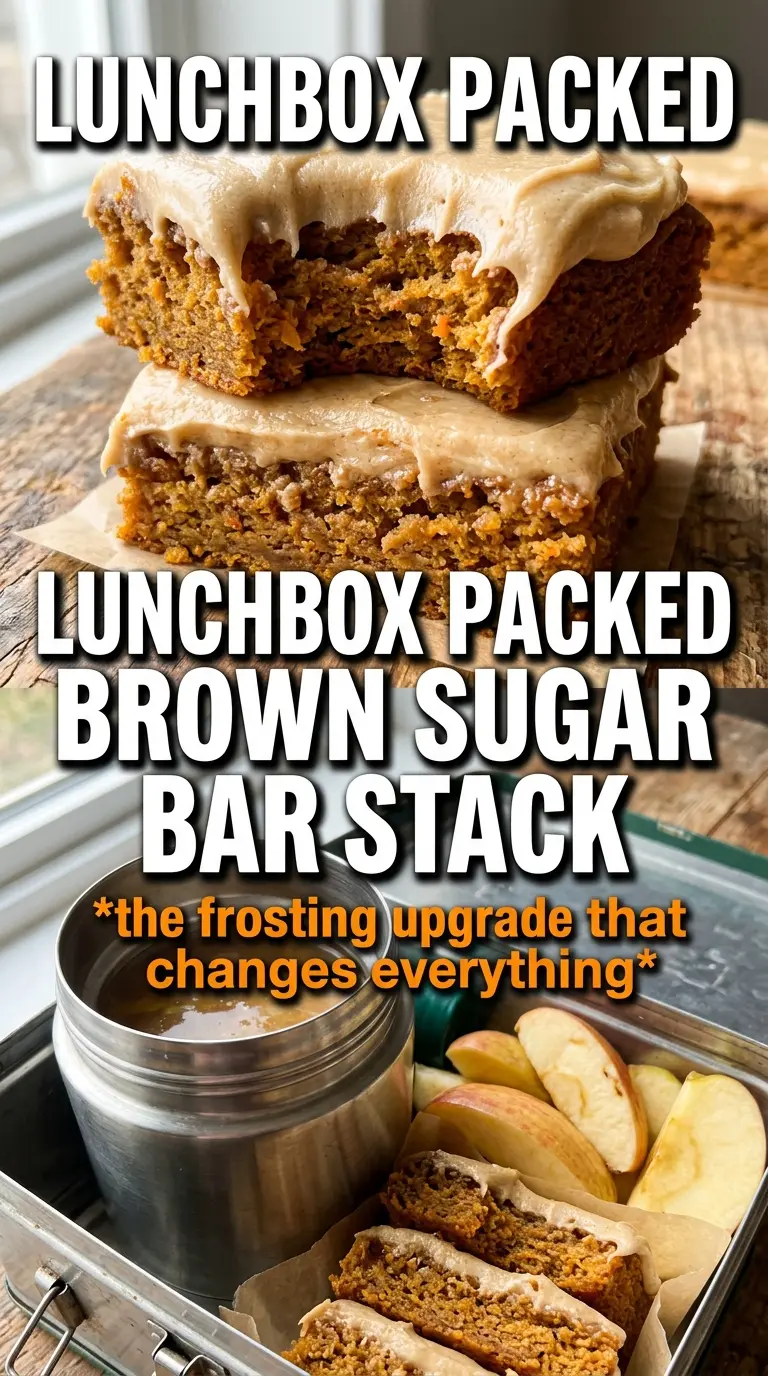 Pumpkin bars with brown sugar frosting, caramel, cinnamon, soft