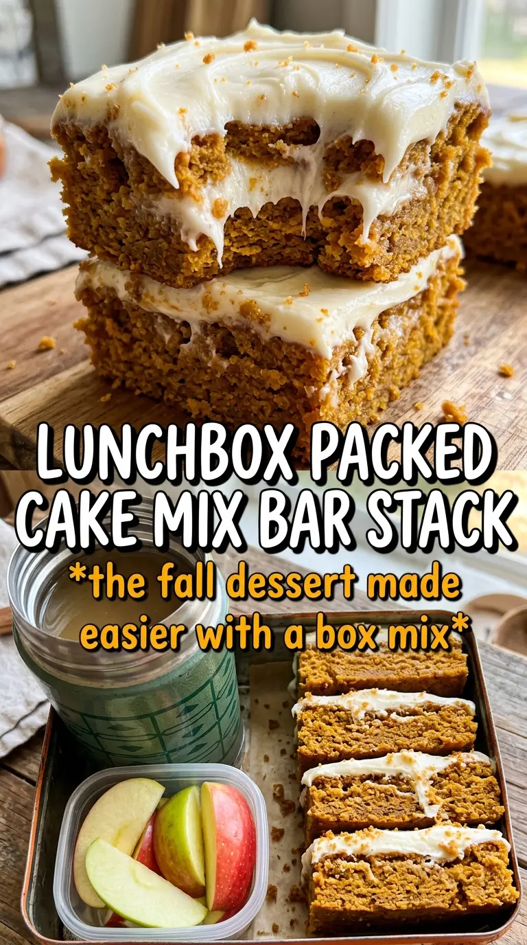 Pumpkin Bars With Cake Mix creamy spiced frosting