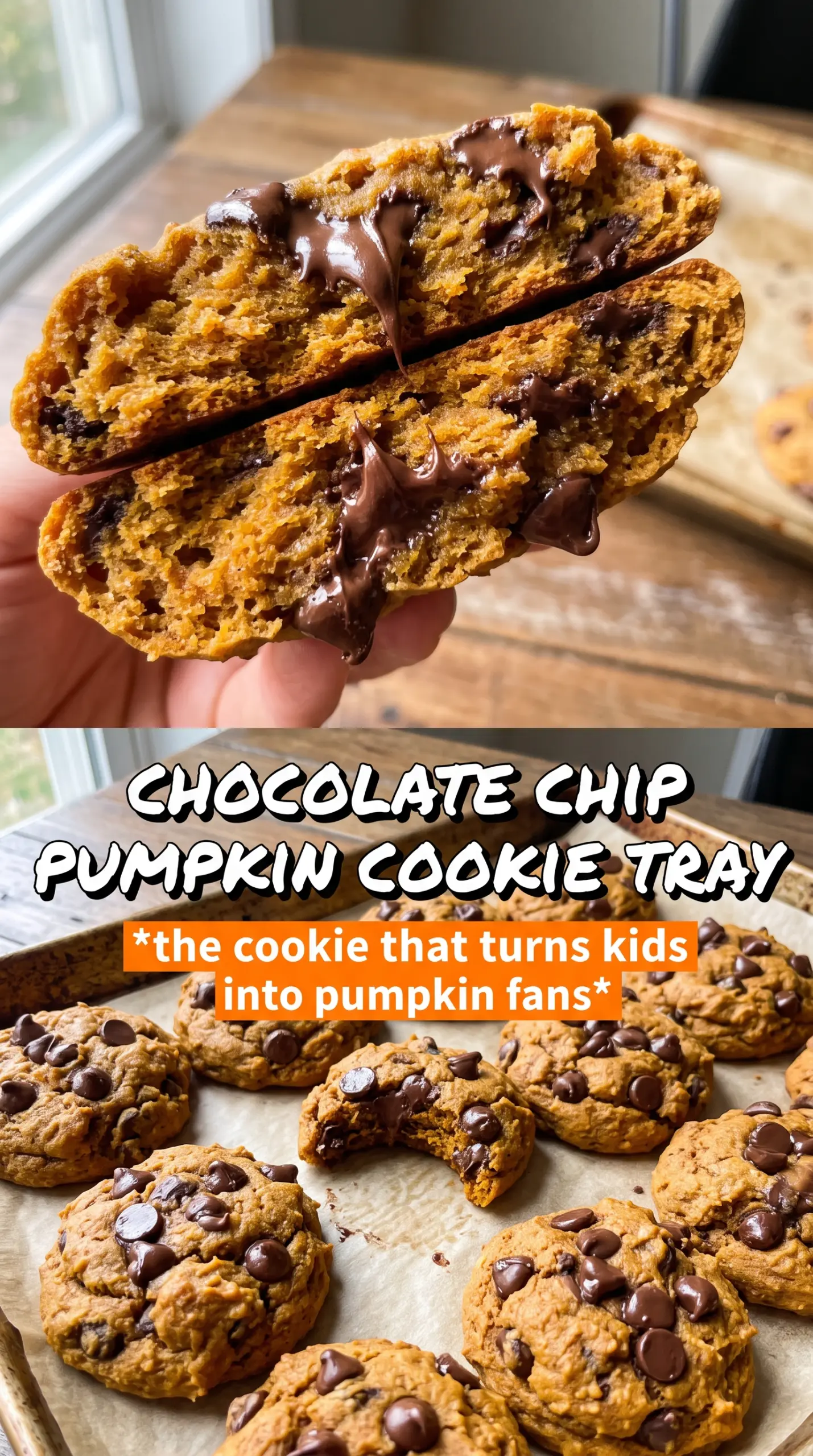 Pumpkin Chocolate Chip Cookies soft chewy caramelized