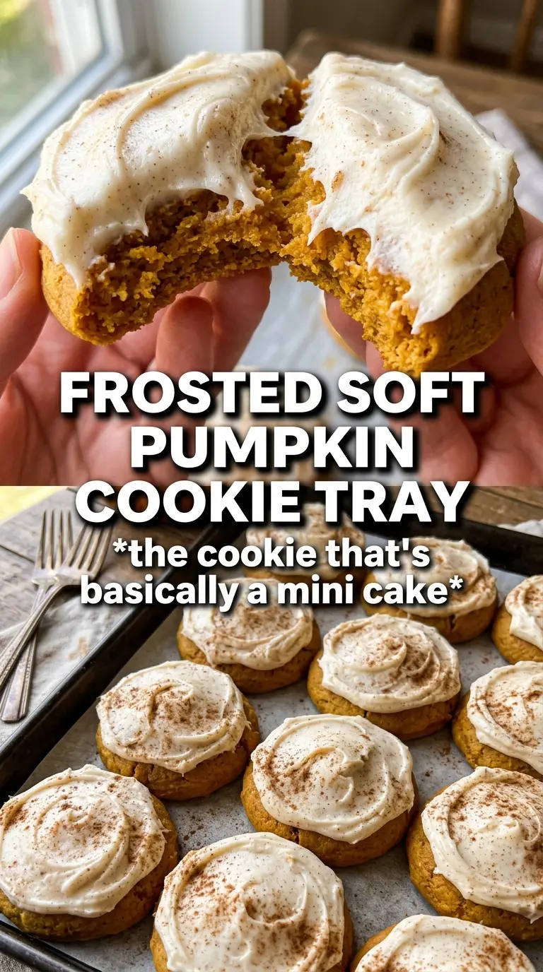 Pumpkin Cookies With Cream Cheese Frosting soft pillowy cinnamon