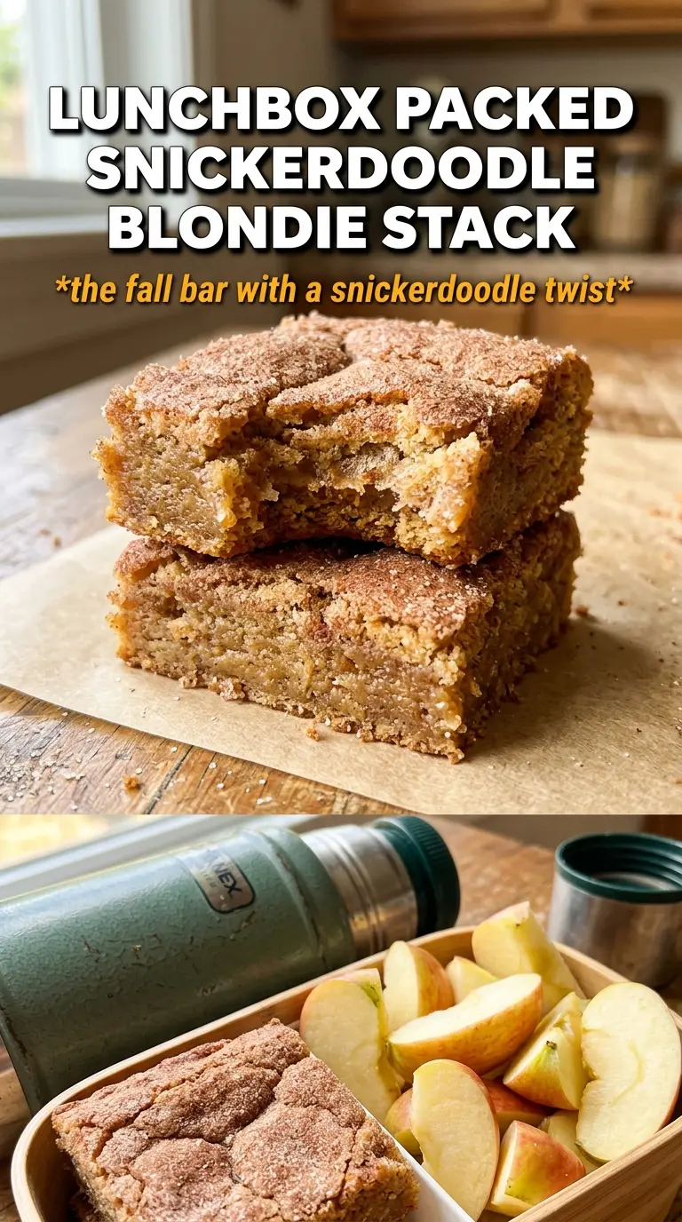 Pumpkin Snickerdoodle Blondies chewy cinnamon-spiced bars