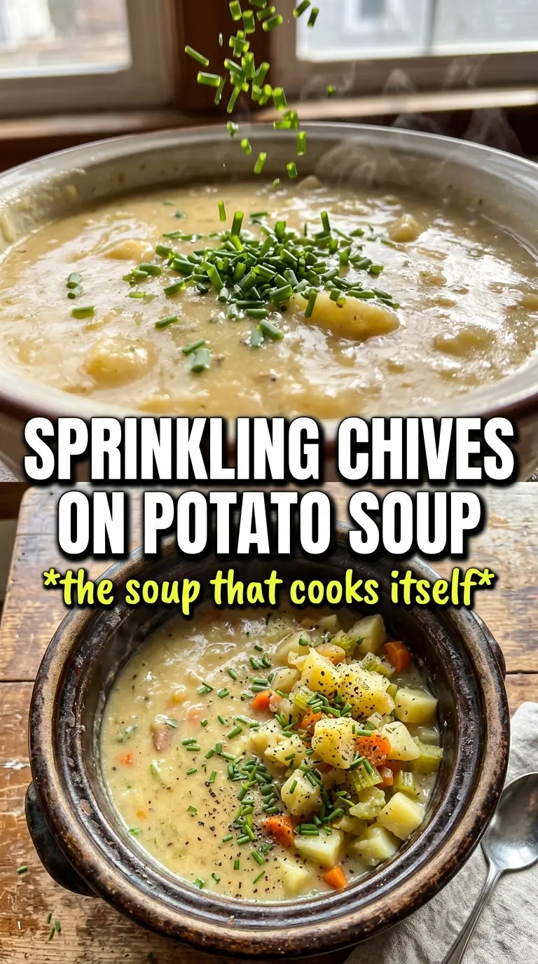 Slow Cooker Potato Soup creamy chunky cheddar