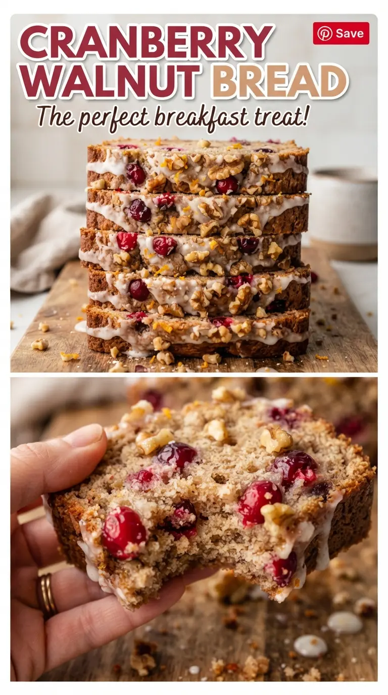 Cranberry walnut bread, golden quick bread, orange zest