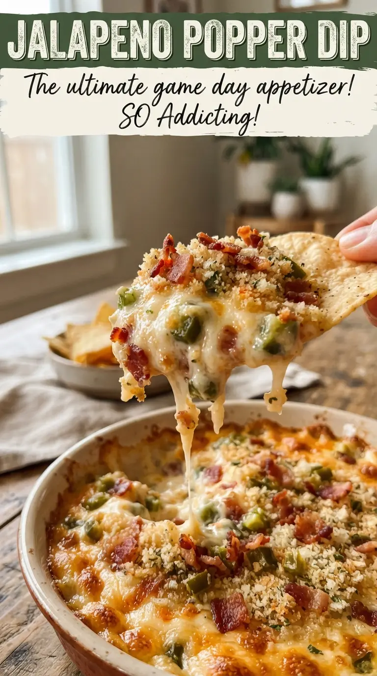 Jalapeno Popper Dip creamy cheesy baked