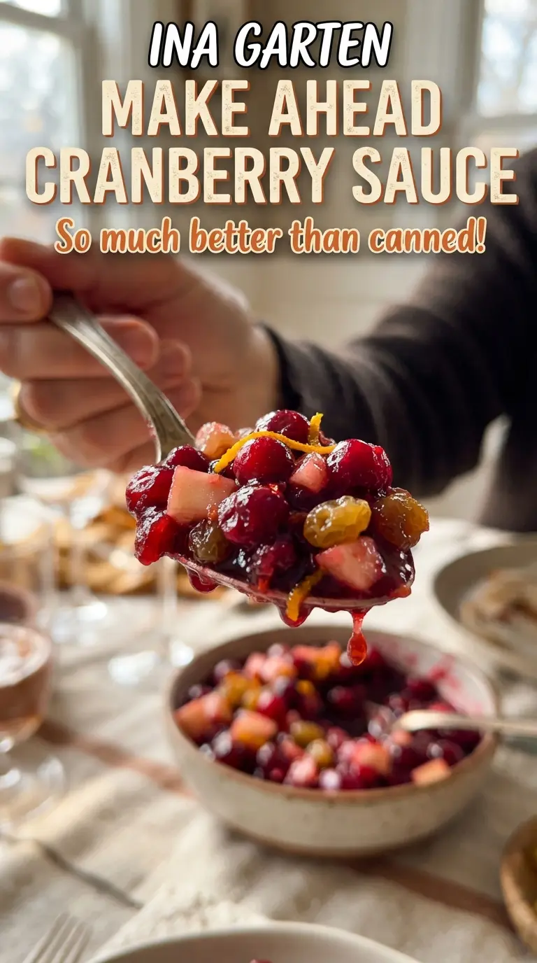 Ina Garten make ahead cranberry sauce chunky citrus