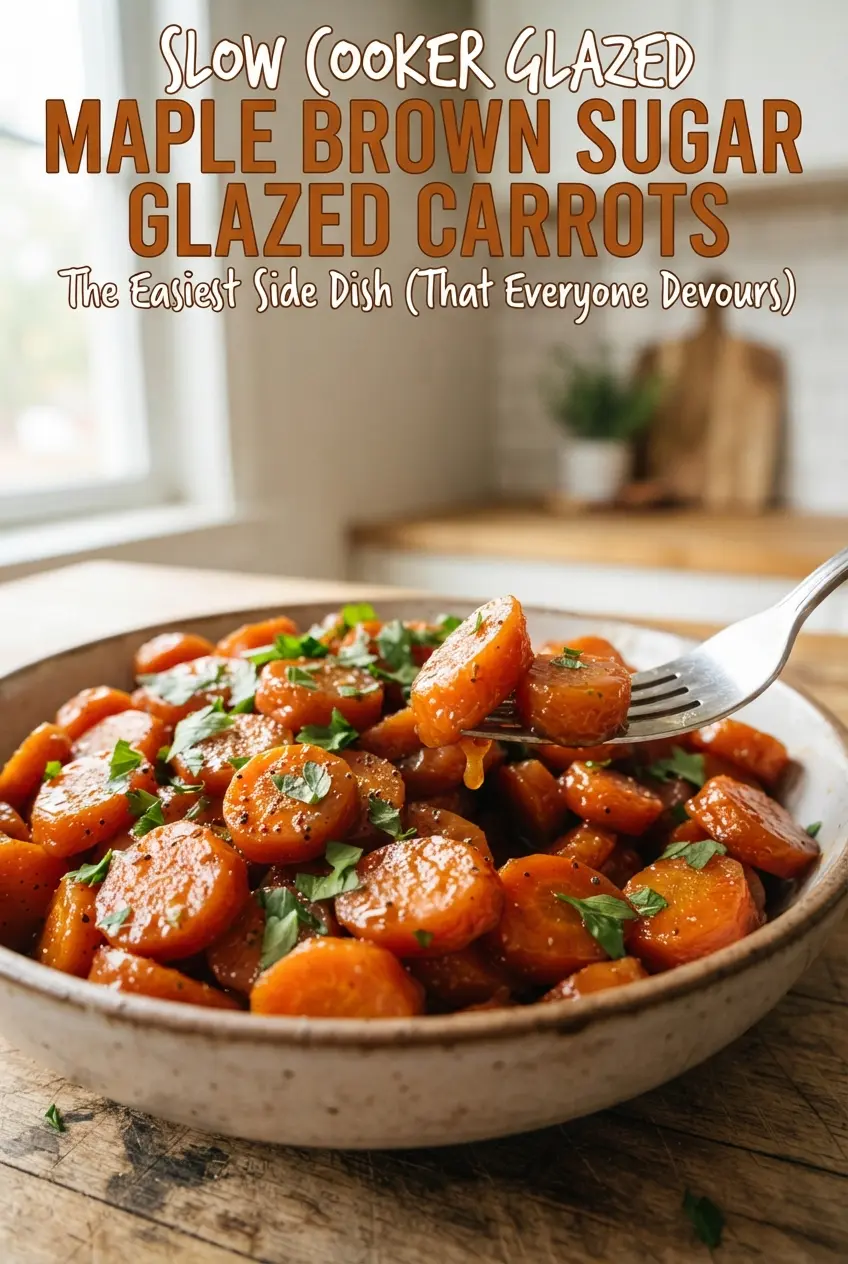 Slow Cooker Maple Glazed Carrots (Brown Sugar)
