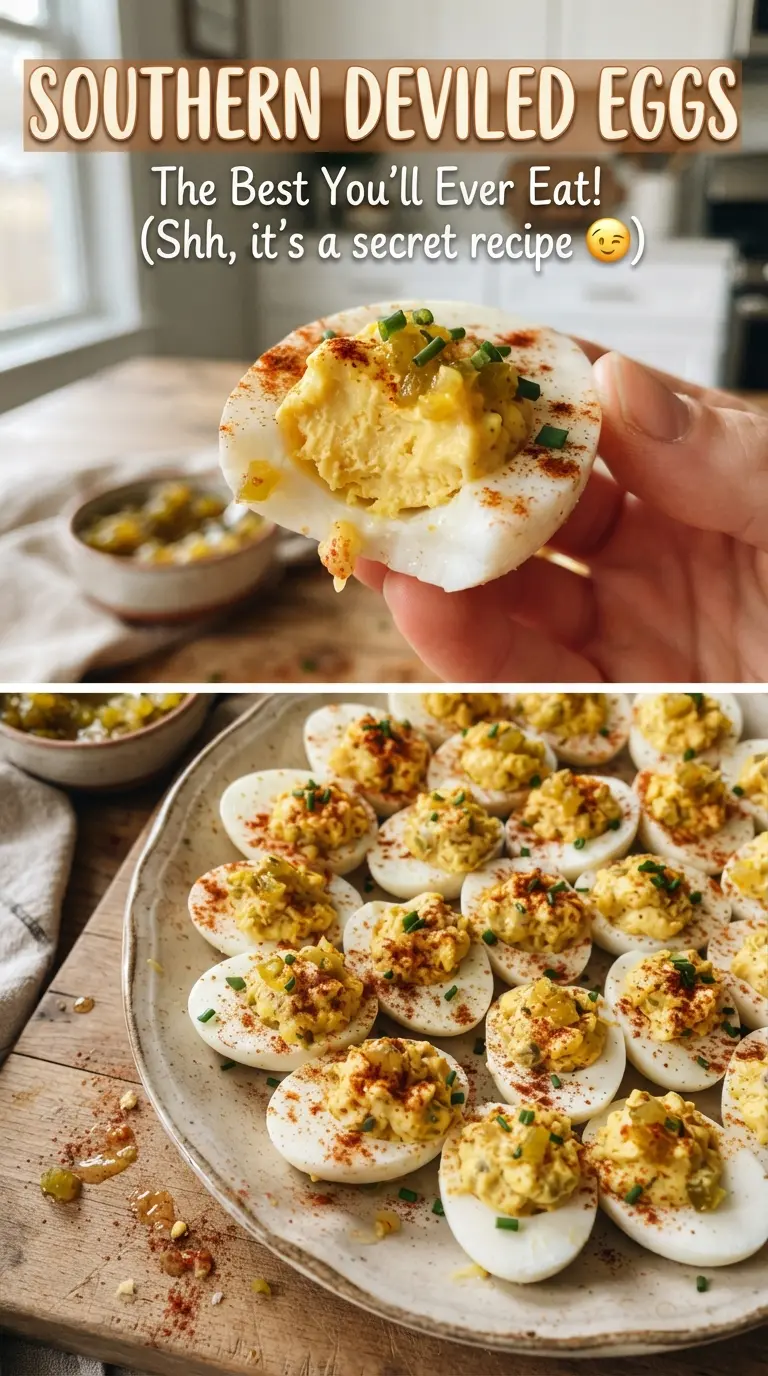 Southern deviled eggs creamy paprika chives