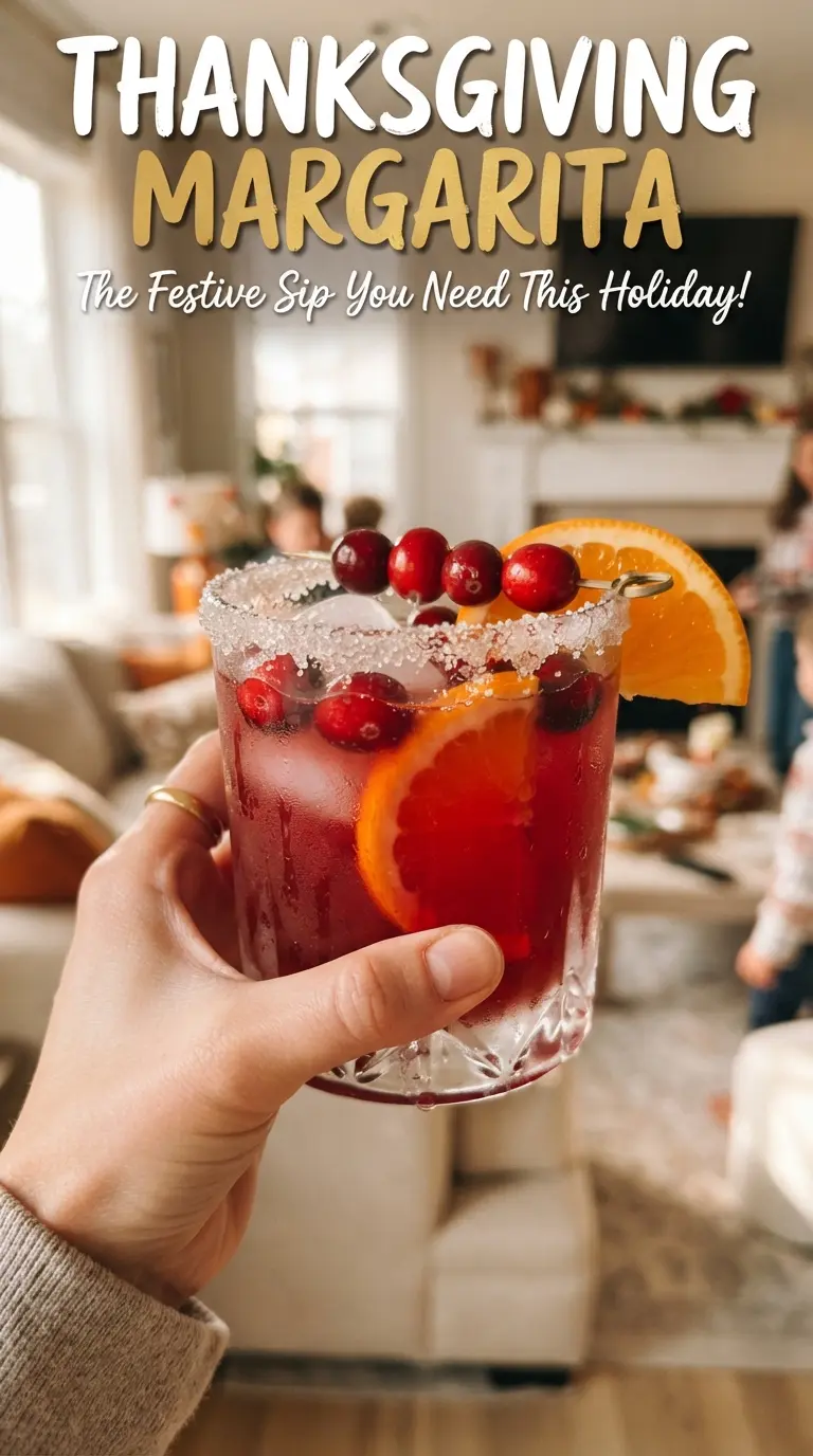 Thanksgiving Margarita ruby cranberry apple cocktail